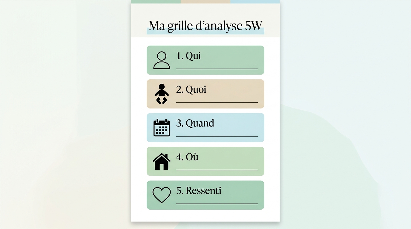 Grille pratique 5W pour analyser ses rêves de grossesse