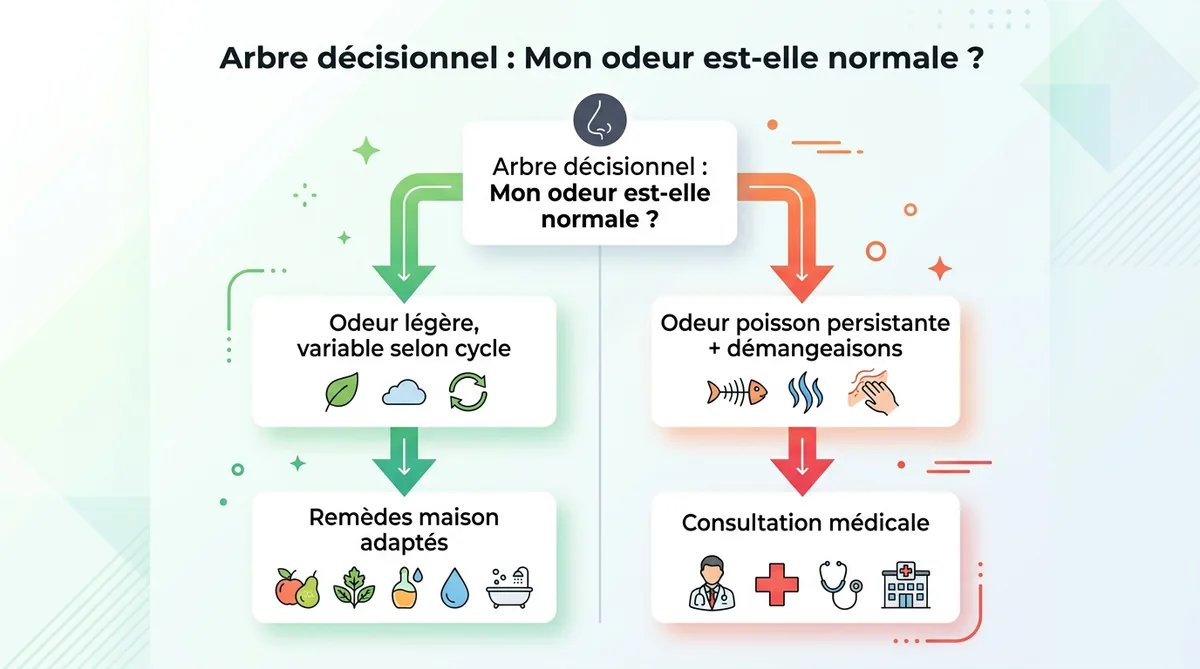 Arbre décisionnel odeur intime normale ou pathologique quand consulter