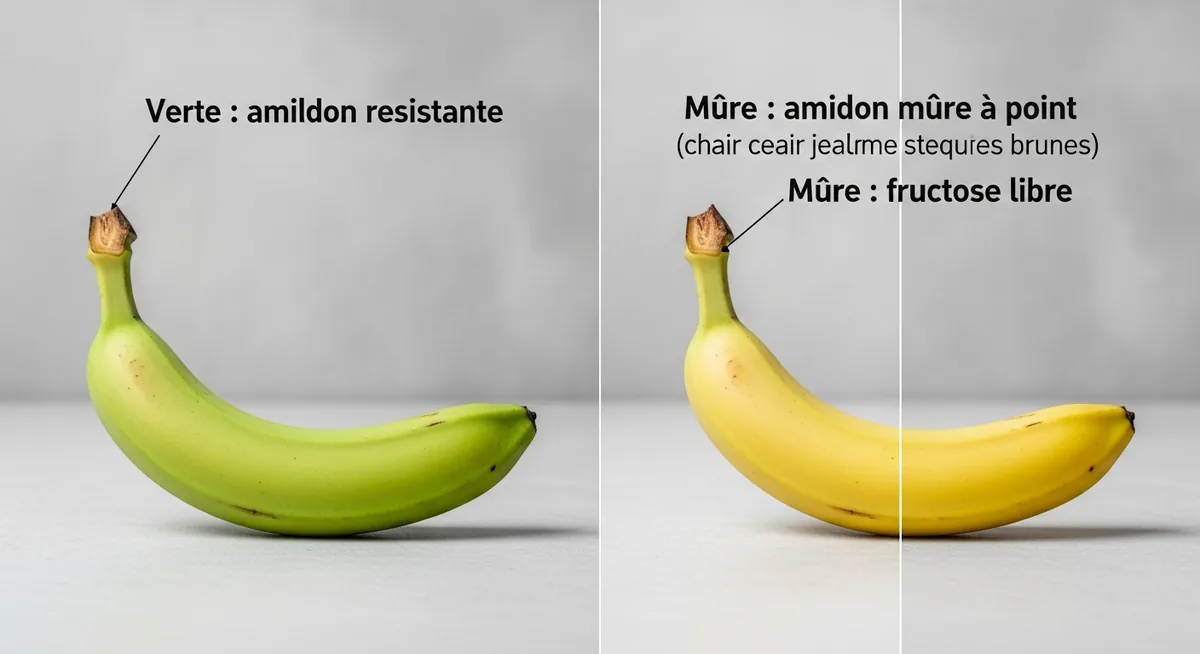 Différence banane verte et banane mûre acide urique
