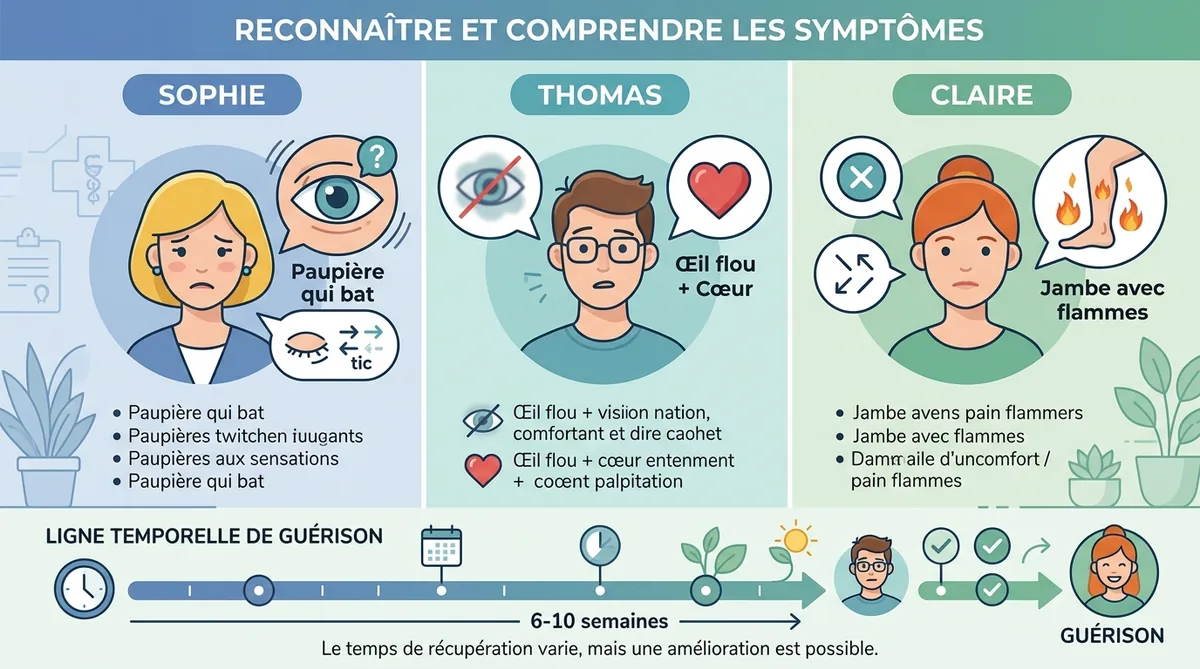Infographie symptômes carence magnésium trois profils patients