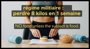 Régime militaire : perdre 8 kilos en 1 semaine, menu et risques
