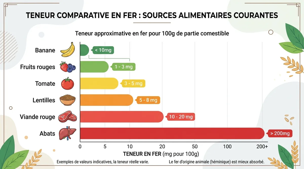 Infographie teneur purines banane versus aliments interdits goutte